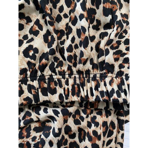 Robert Louis NWT Womens Large Leopard Print High Rise Jogger Pants - Picture 8 of 10